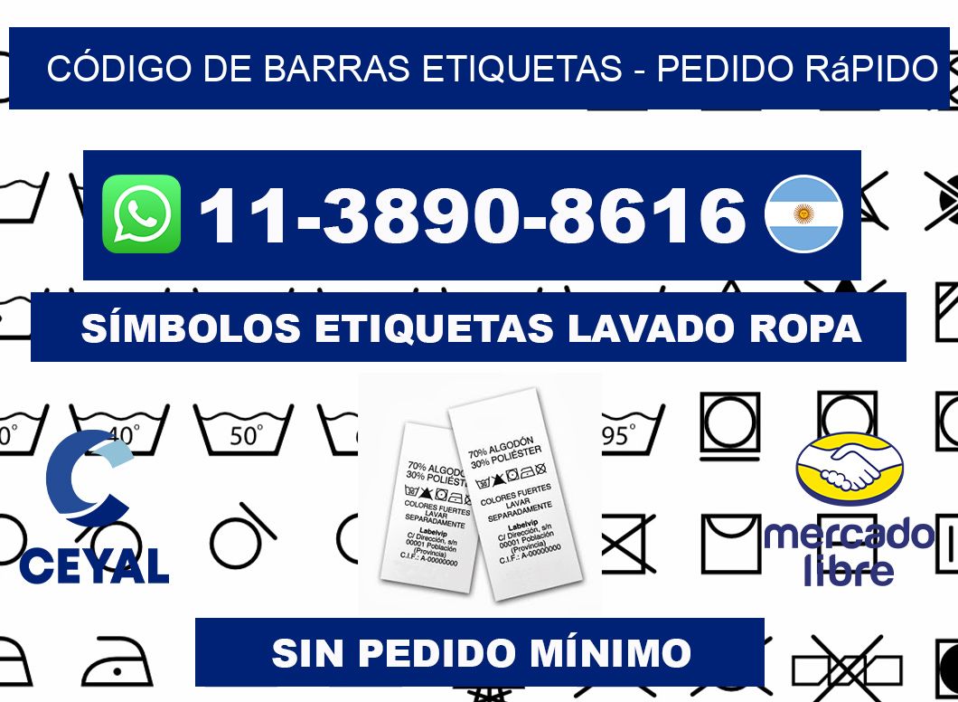 CÓDIGO DE BARRAS ETIQUETAS - Pedido rápido