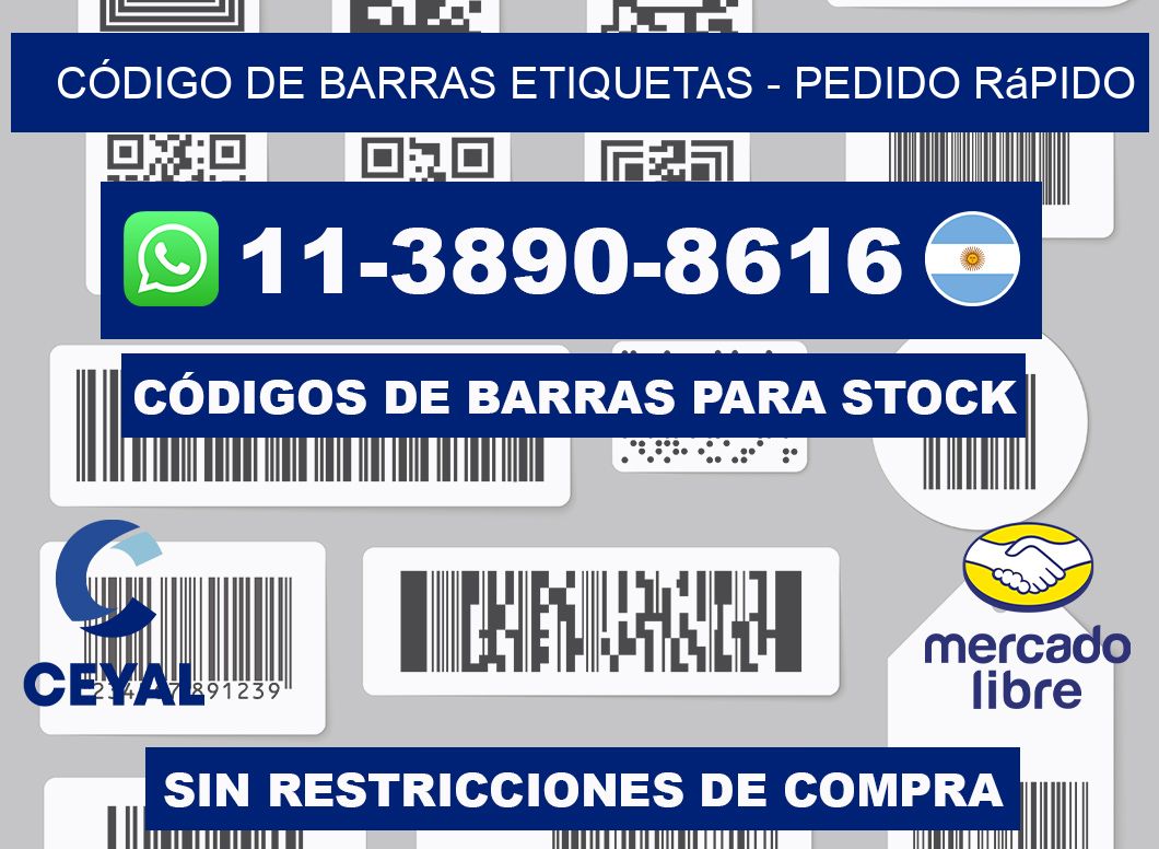 CÓDIGO DE BARRAS ETIQUETAS - Pedido rápido