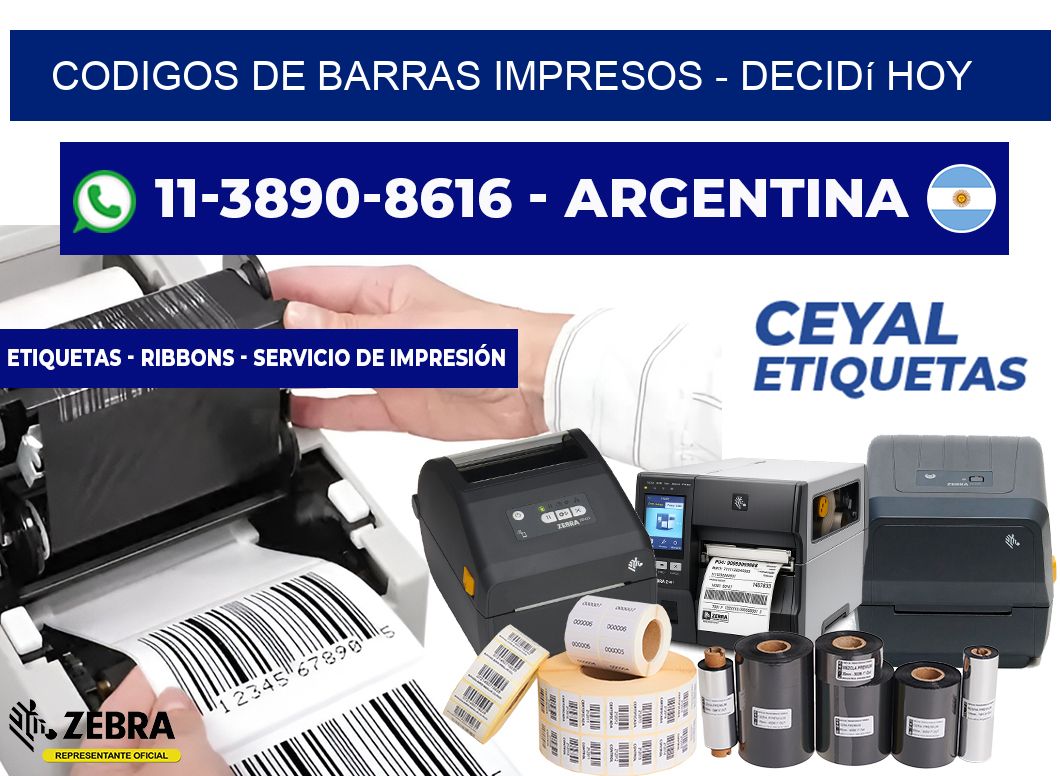 CODIGOS DE BARRAS IMPRESOS - Decidí hoy
