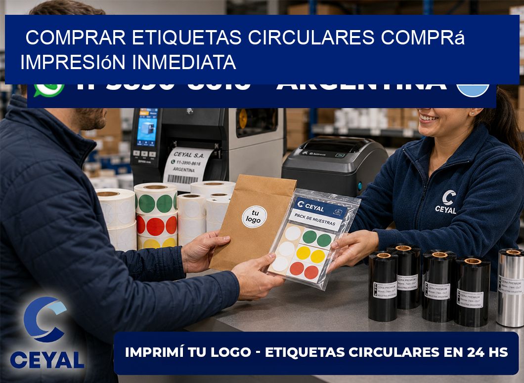 COMPRAR ETIQUETAS CIRCULARES Comprá impresión inmediata