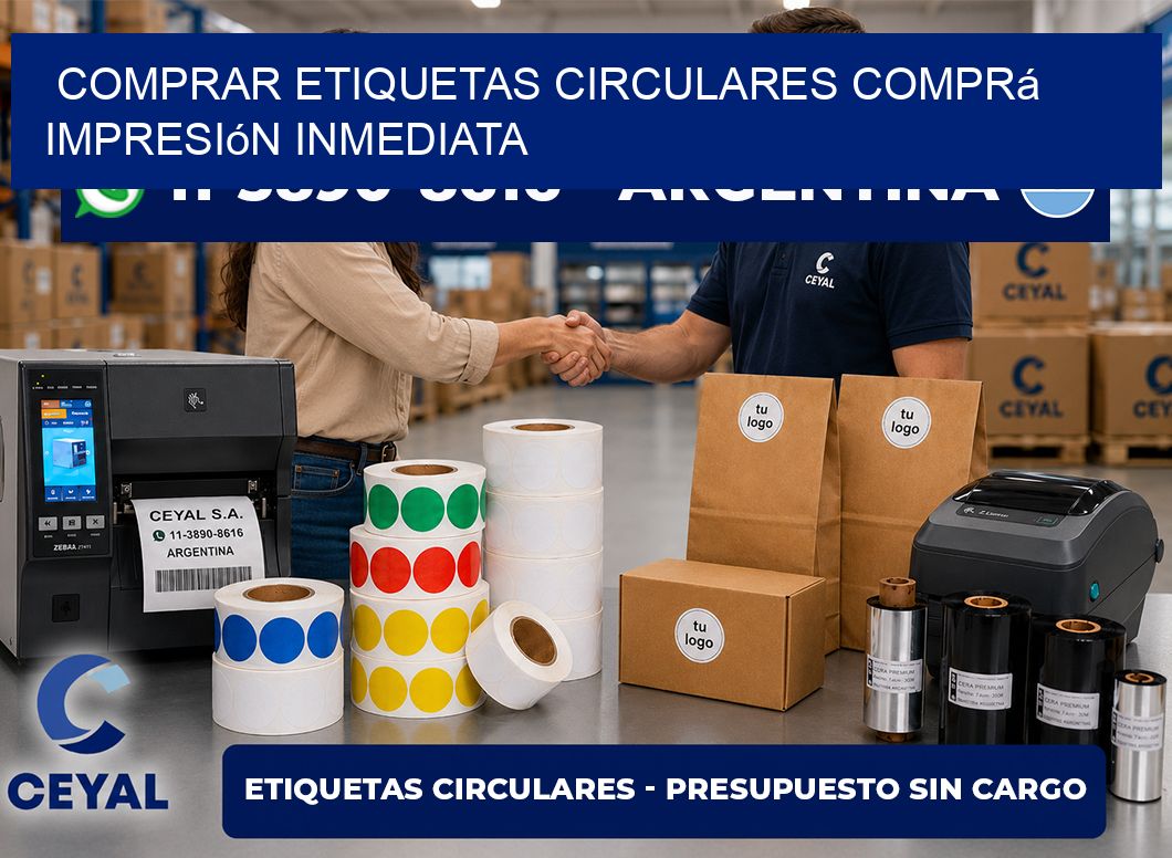 COMPRAR ETIQUETAS CIRCULARES Comprá impresión inmediata