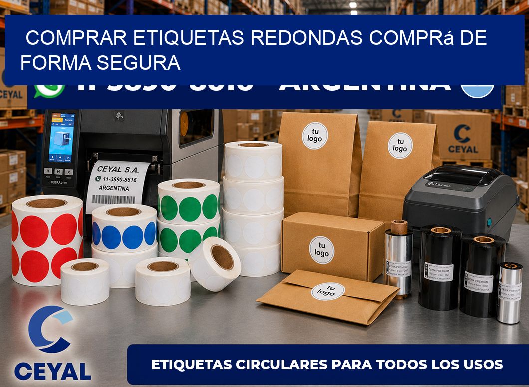 COMPRAR ETIQUETAS REDONDAS Comprá de forma segura
