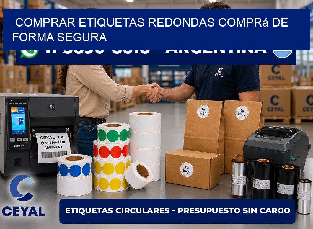 COMPRAR ETIQUETAS REDONDAS Comprá de forma segura