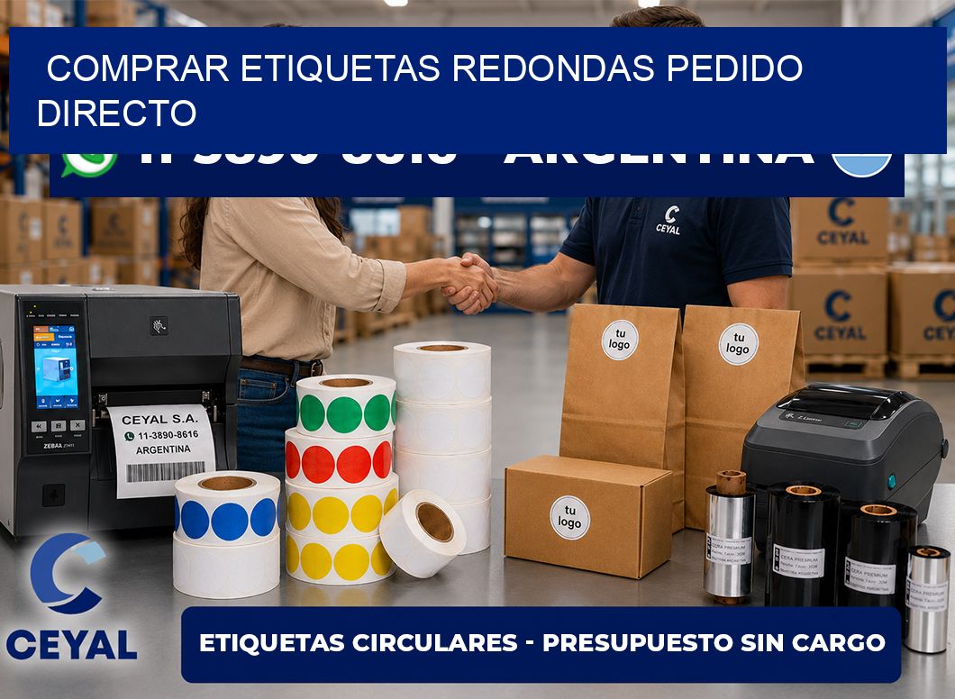 COMPRAR ETIQUETAS REDONDAS Pedido directo