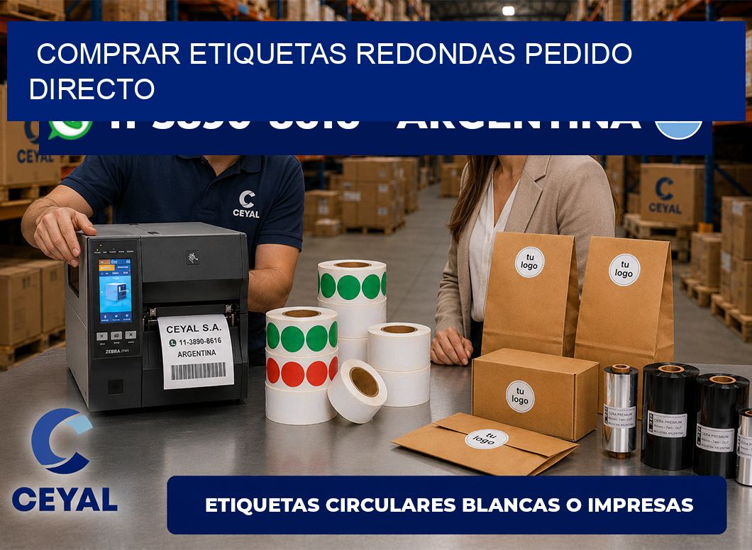 COMPRAR ETIQUETAS REDONDAS Pedido directo
