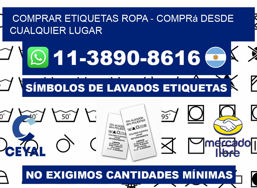 COMPRAR ETIQUETAS ROPA - Comprá desde cualquier lugar