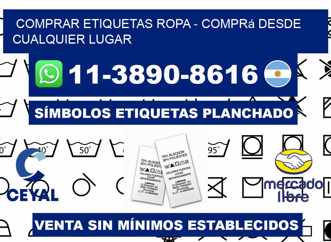 COMPRAR ETIQUETAS ROPA - Comprá desde cualquier lugar
