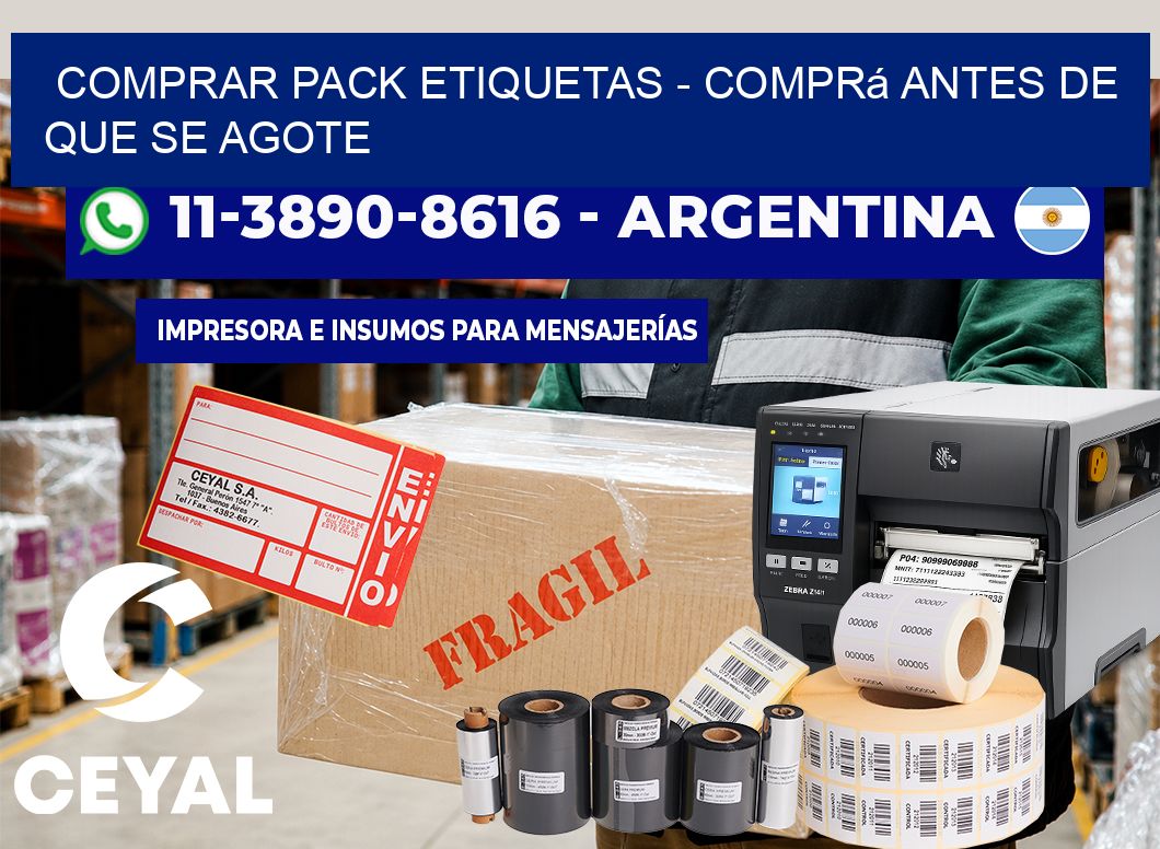 COMPRAR PACK ETIQUETAS – Comprá antes de que se agote