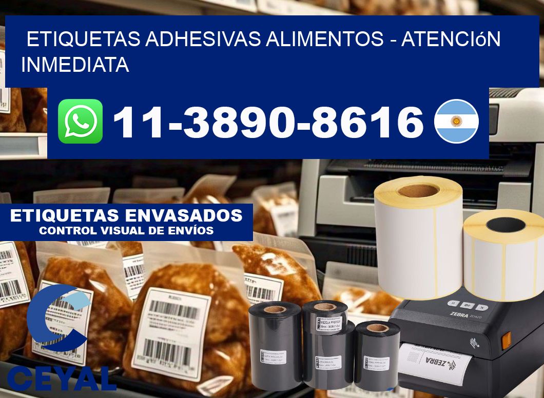 ETIQUETAS ADHESIVAS ALIMENTOS - Atención inmediata