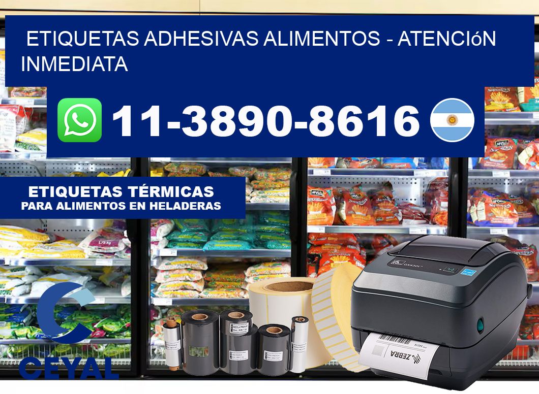 ETIQUETAS ADHESIVAS ALIMENTOS – Atención inmediata