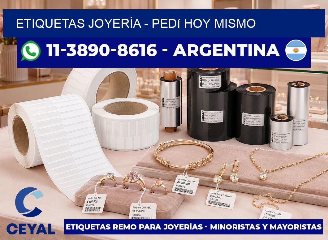 ETIQUETAS JOYERÍA - Pedí hoy mismo