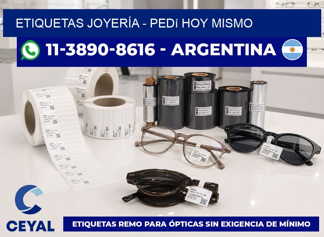 ETIQUETAS JOYERÍA - Pedí hoy mismo