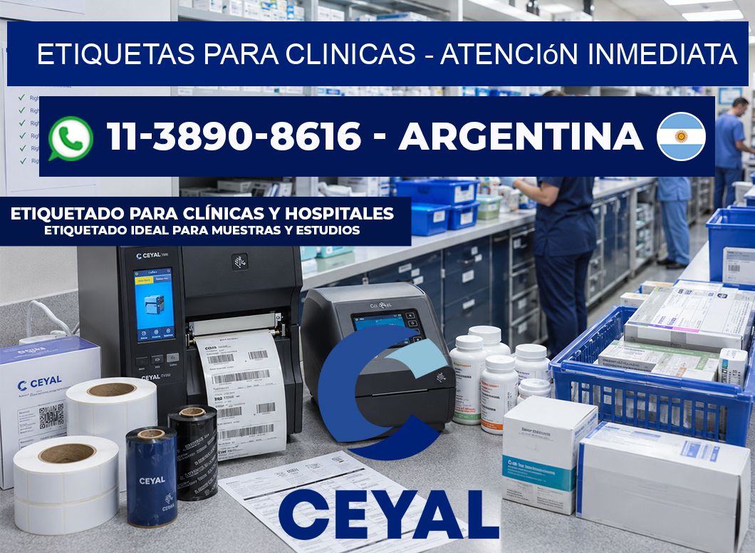 ETIQUETAS PARA CLINICAS - Atención inmediata
