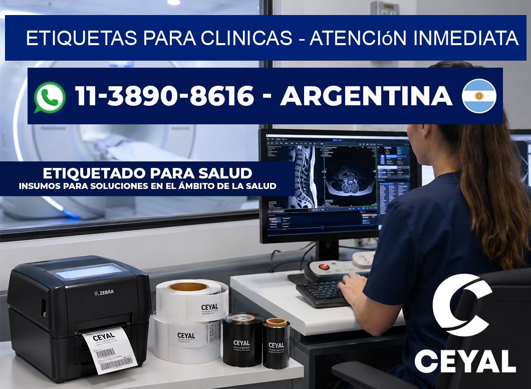 ETIQUETAS PARA CLINICAS - Atención inmediata