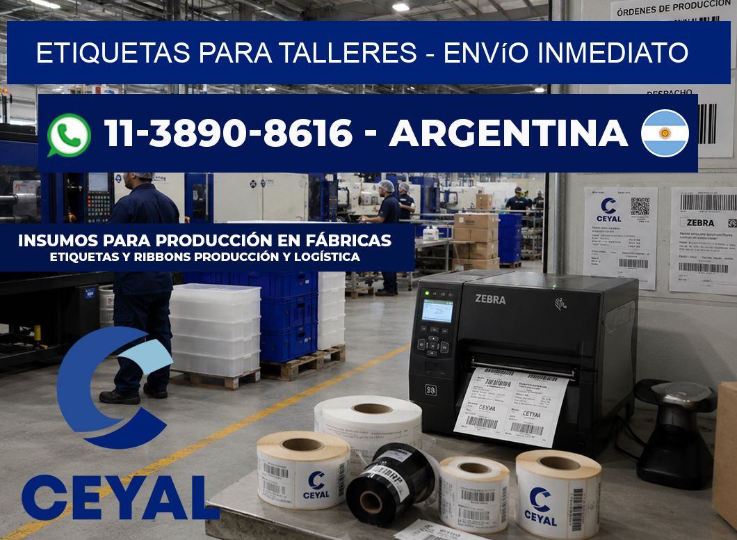 ETIQUETAS PARA TALLERES - Envío inmediato
