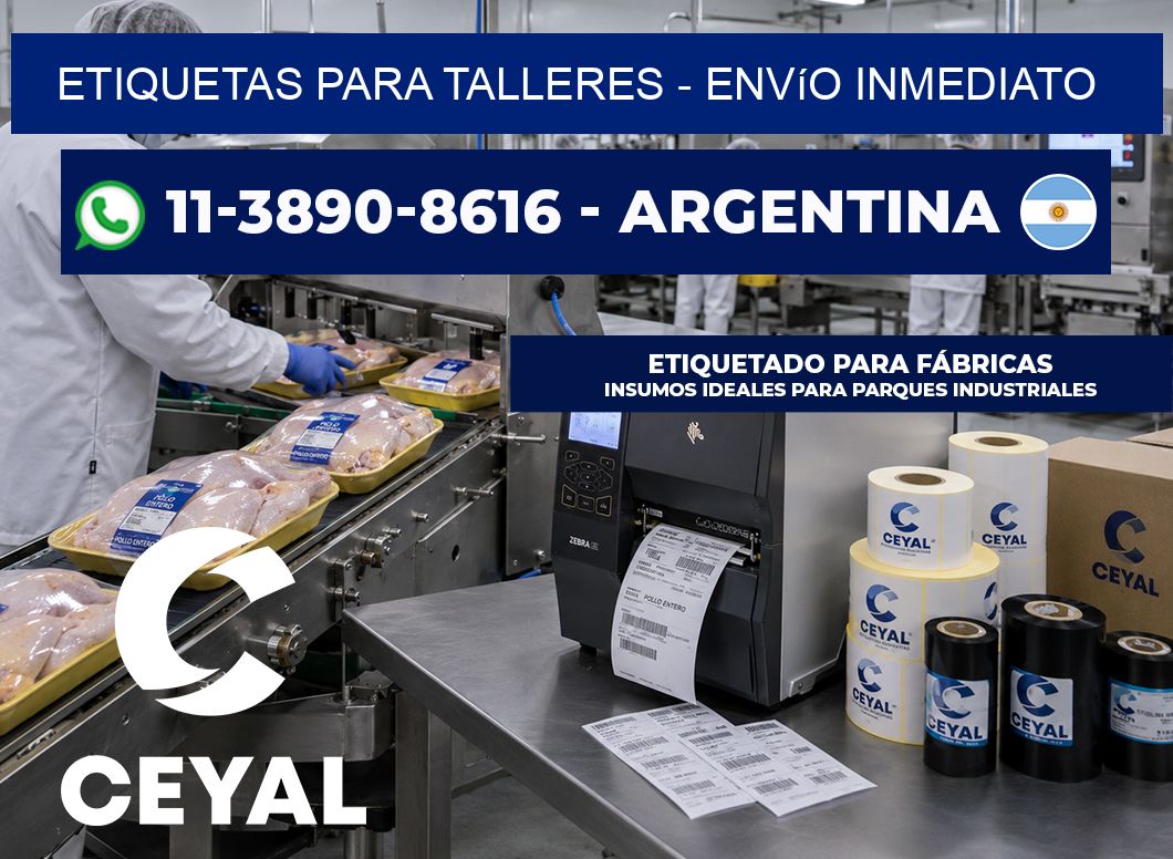 ETIQUETAS PARA TALLERES - Envío inmediato