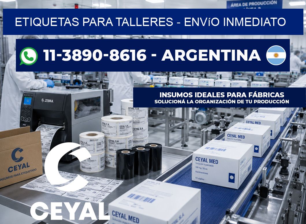 ETIQUETAS PARA TALLERES – Envío inmediato