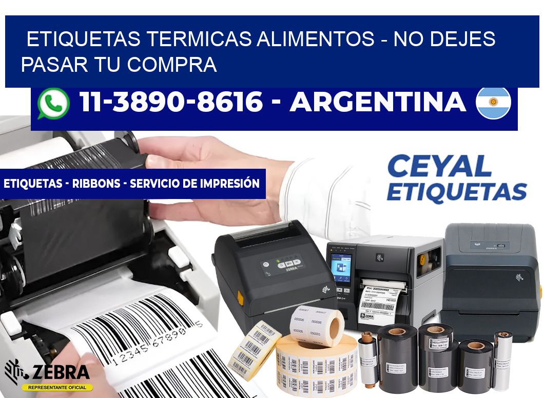 ETIQUETAS TERMICAS ALIMENTOS - No dejes pasar tu compra