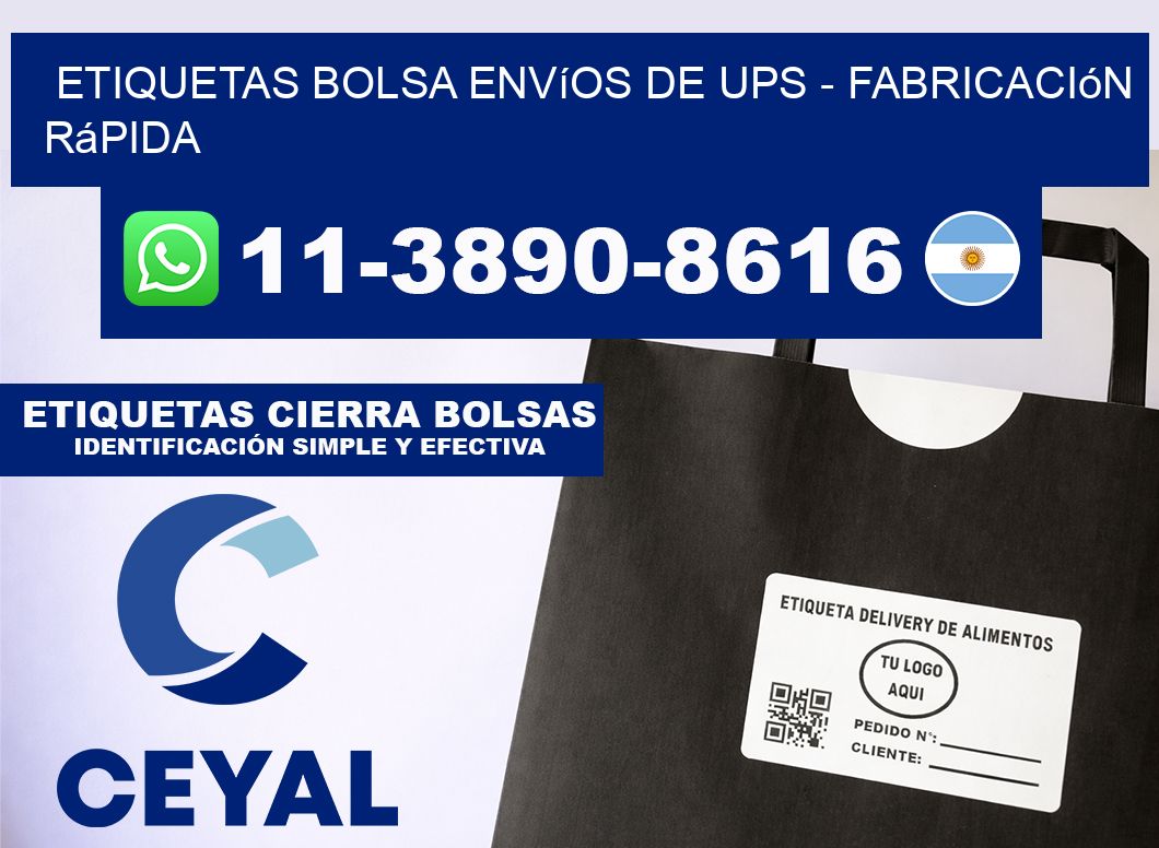Etiquetas Bolsa envíos de UPS – Fabricación rápida