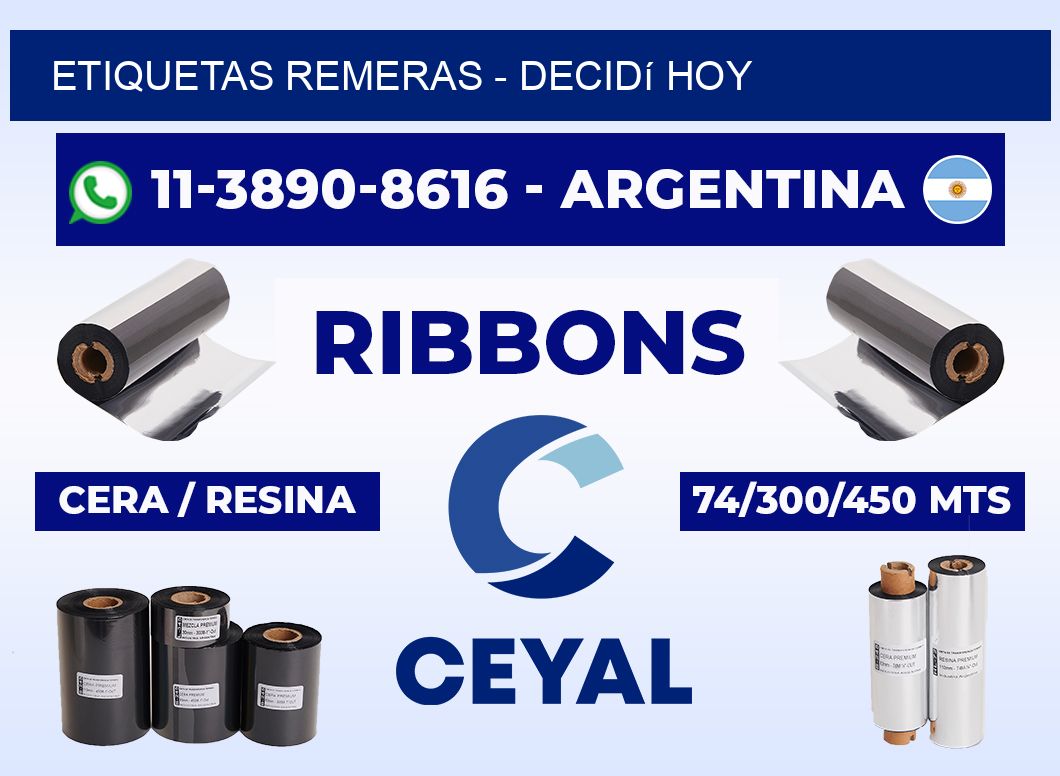 Etiquetas Remeras - Decidí hoy