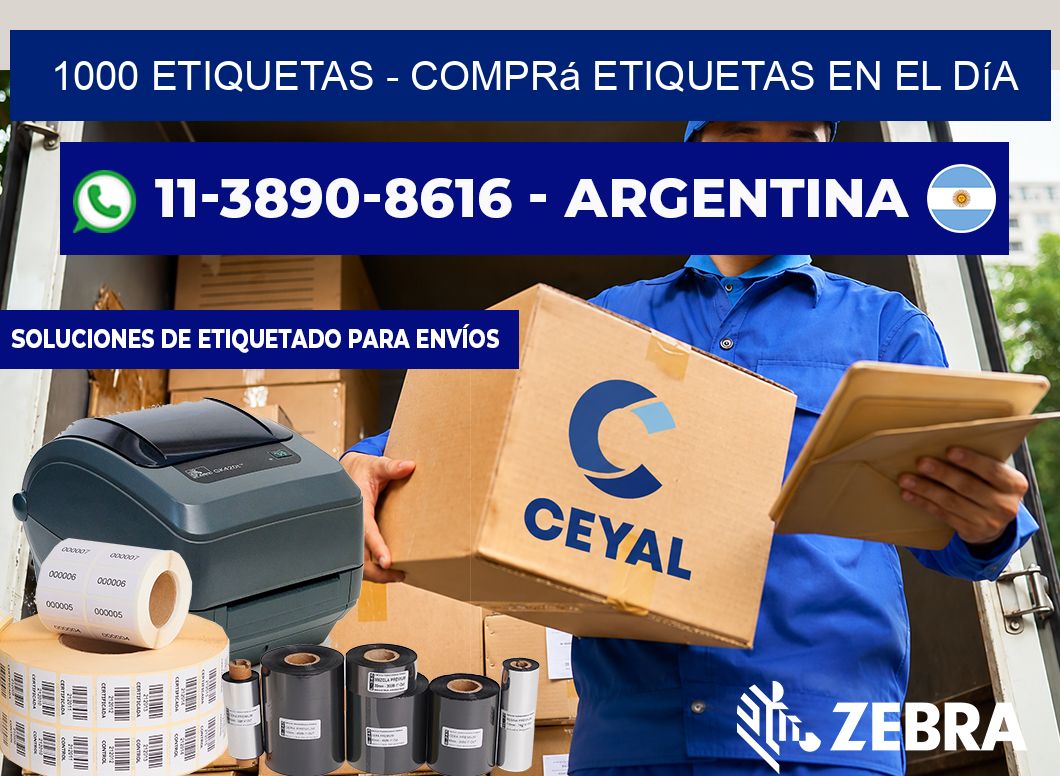 1000 ETIQUETAS - Comprá etiquetas en el día