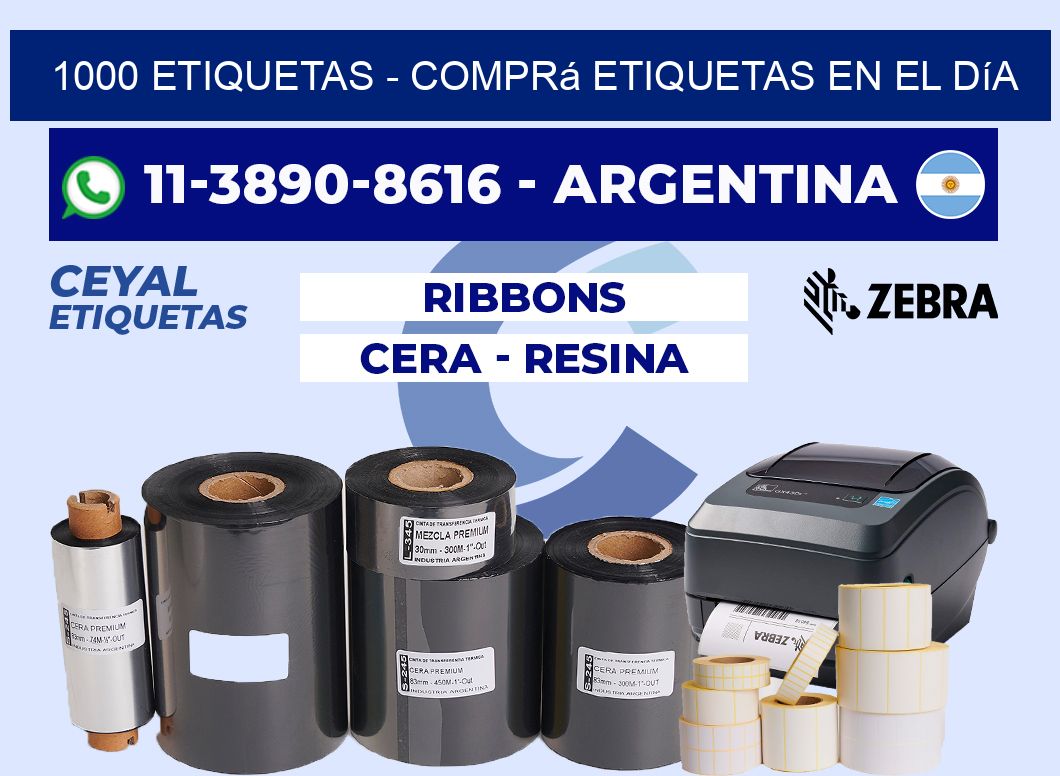 1000 ETIQUETAS - Comprá etiquetas en el día