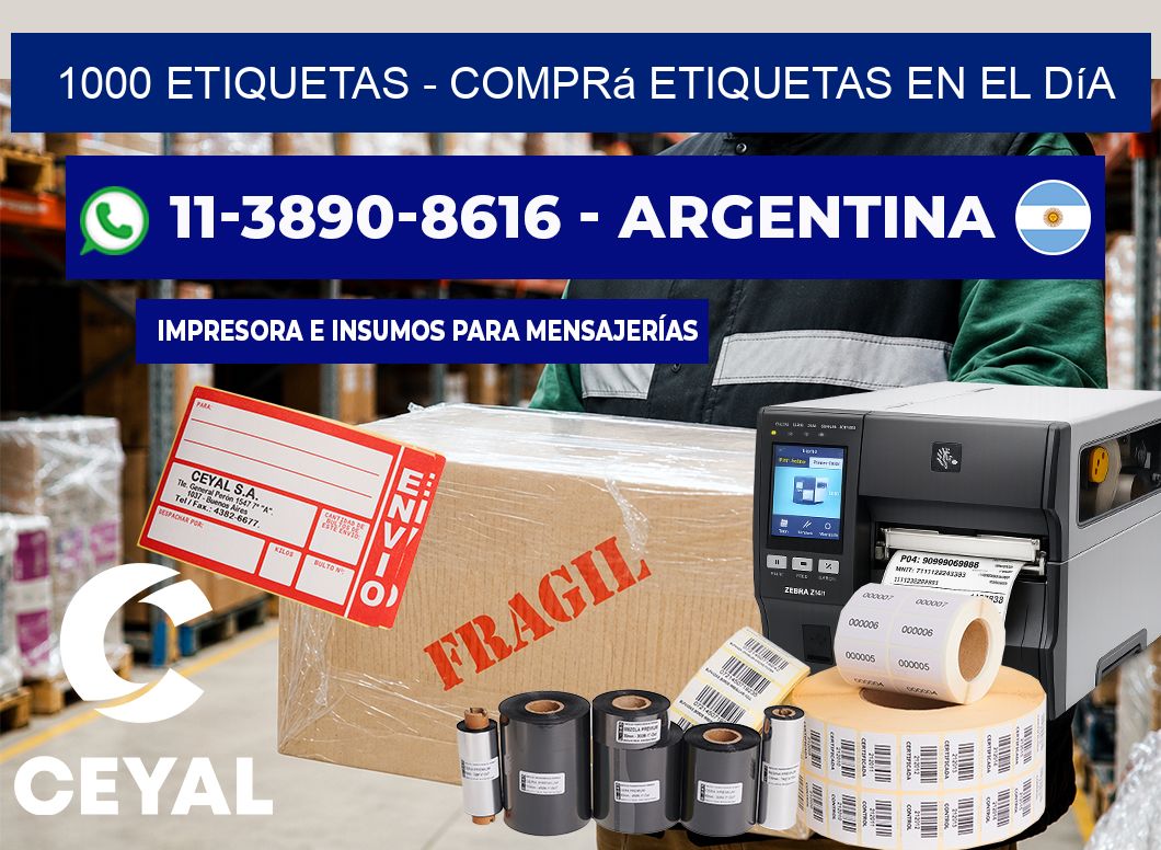 1000 ETIQUETAS – Comprá etiquetas en el día