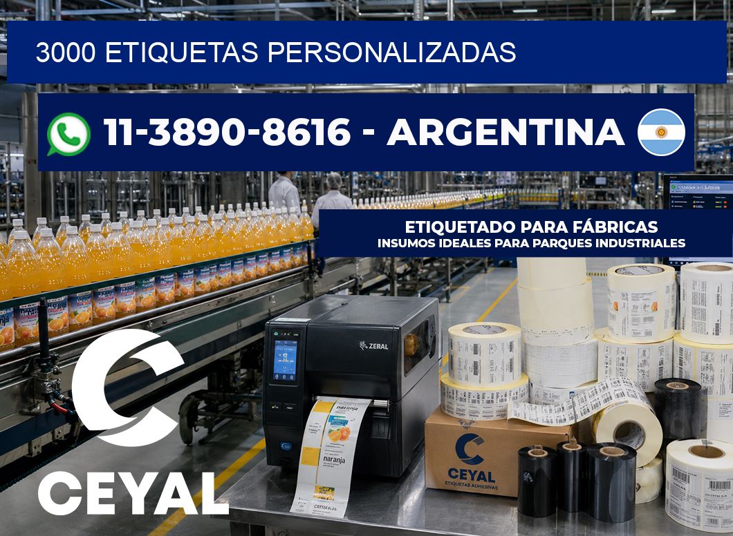 3000 ETIQUETAS PERSONALIZADAS