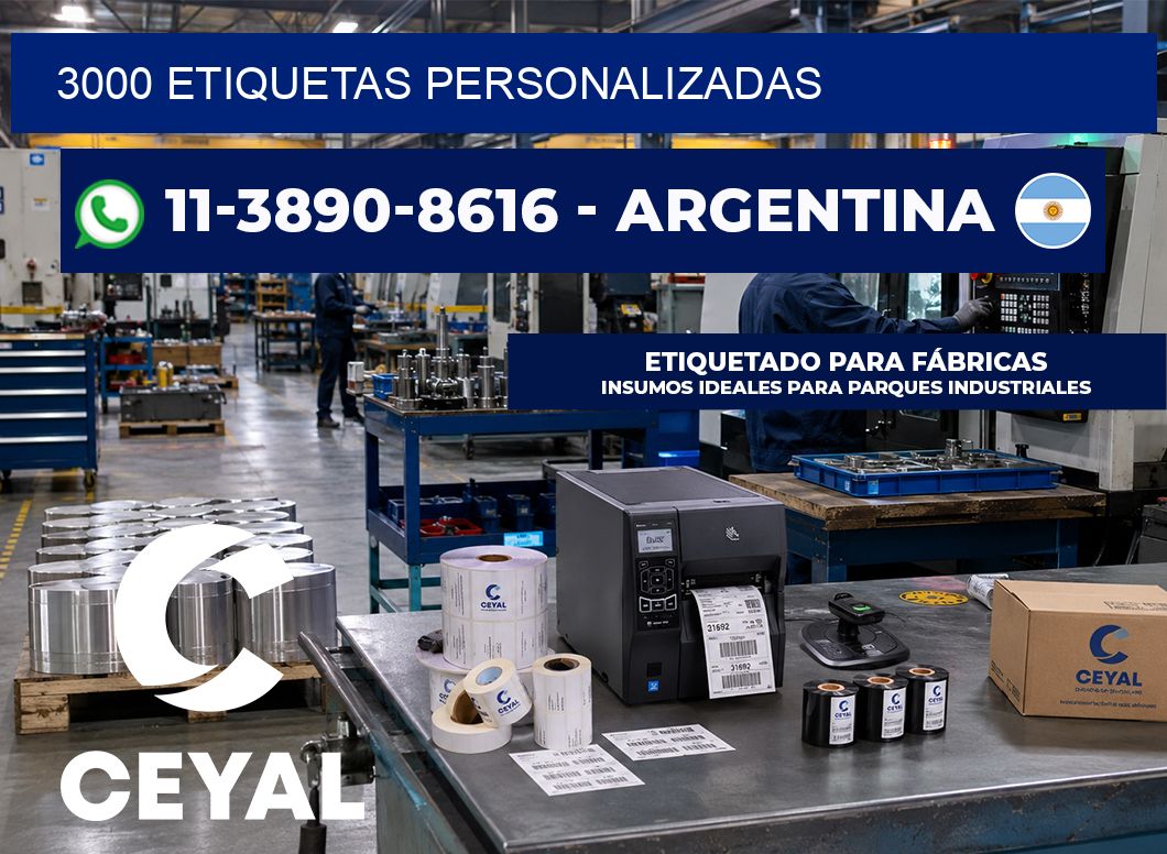3000 ETIQUETAS PERSONALIZADAS