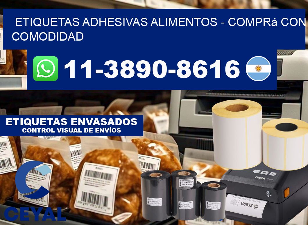 ETIQUETAS ADHESIVAS ALIMENTOS - Comprá con comodidad