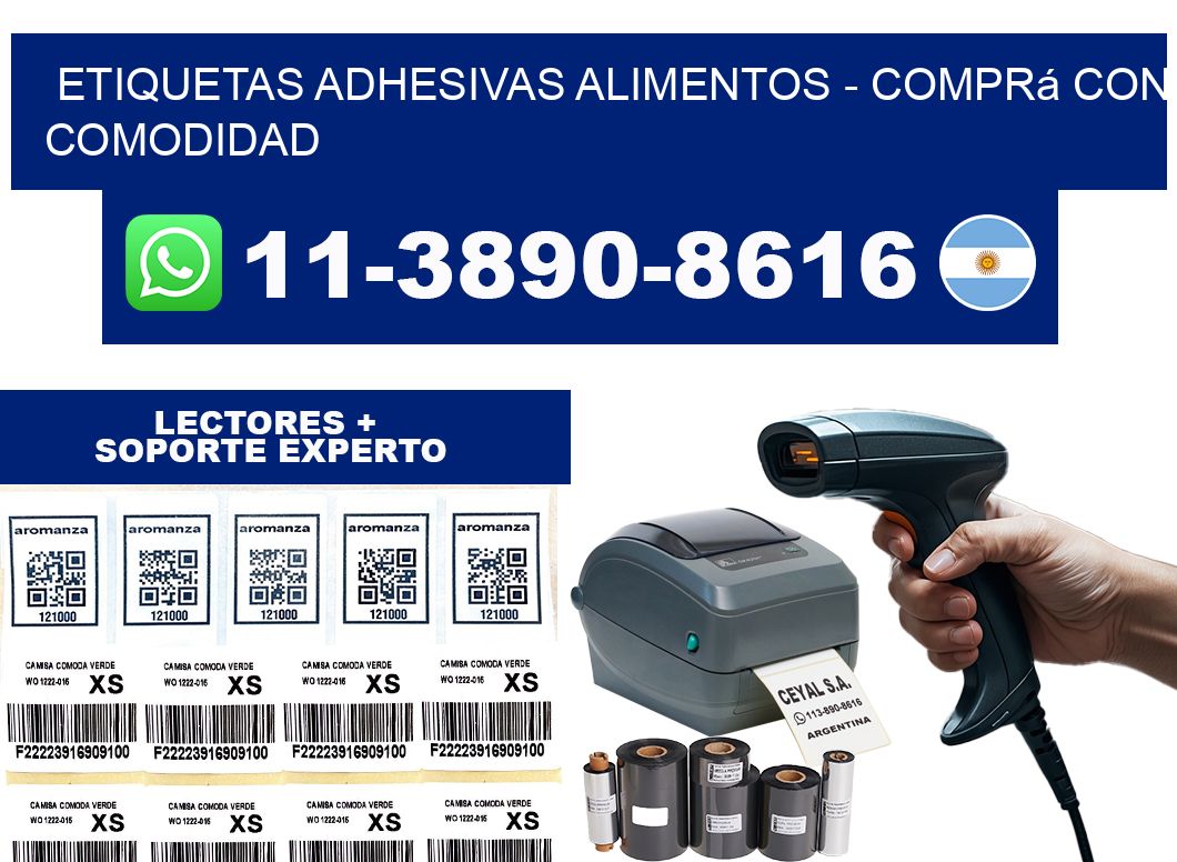 ETIQUETAS ADHESIVAS ALIMENTOS - Comprá con comodidad