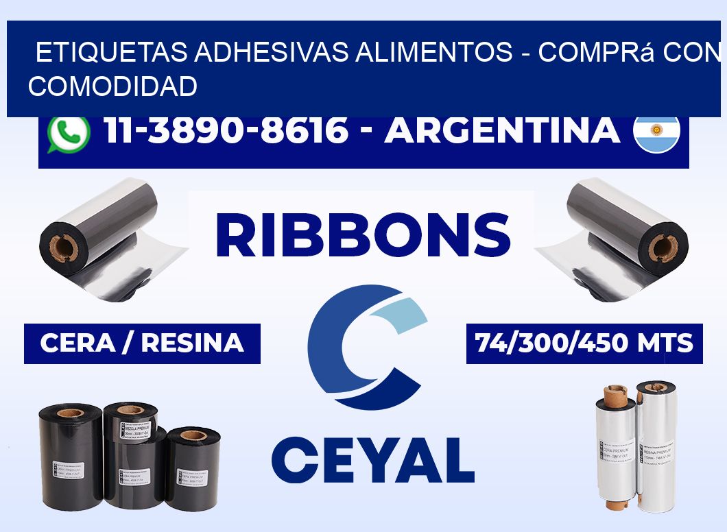 ETIQUETAS ADHESIVAS ALIMENTOS - Comprá con comodidad