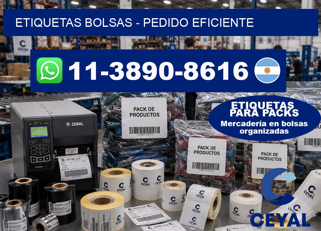 ETIQUETAS BOLSAS - Pedido eficiente