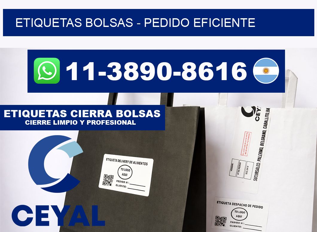 ETIQUETAS BOLSAS - Pedido eficiente