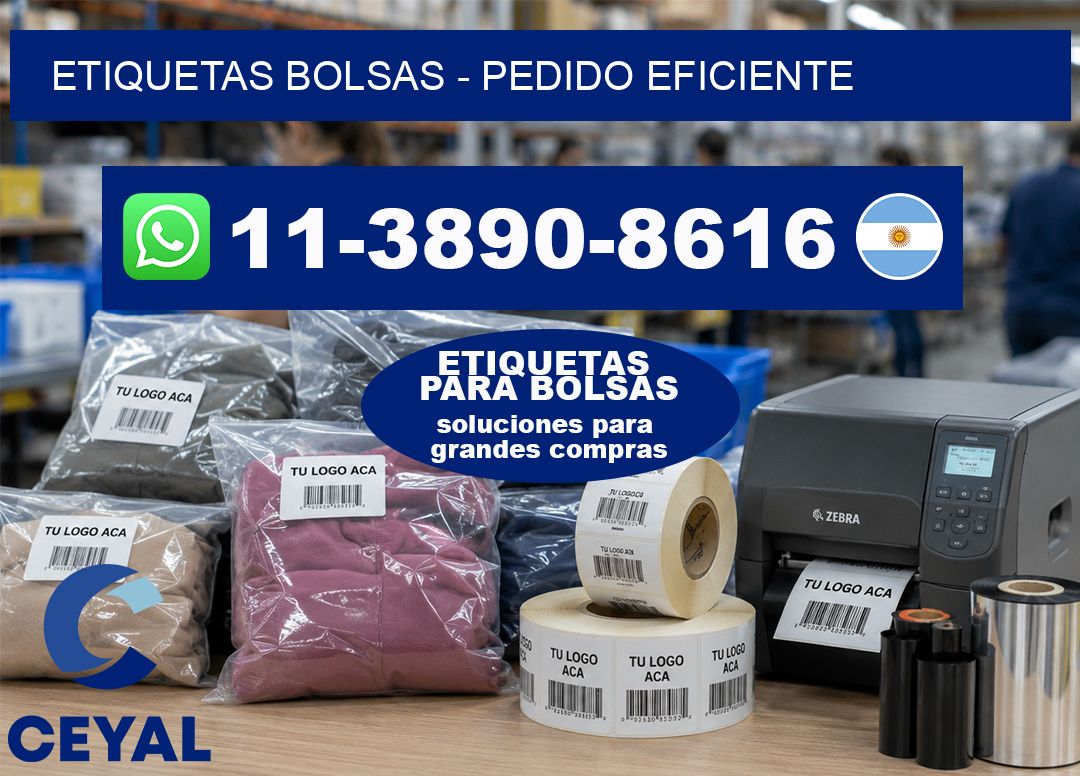 ETIQUETAS BOLSAS – Pedido eficiente