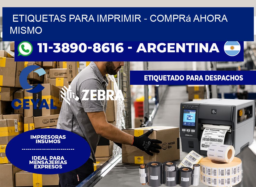 ETIQUETAS PARA IMPRIMIR - Comprá ahora mismo