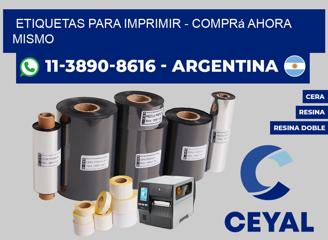 ETIQUETAS PARA IMPRIMIR - Comprá ahora mismo