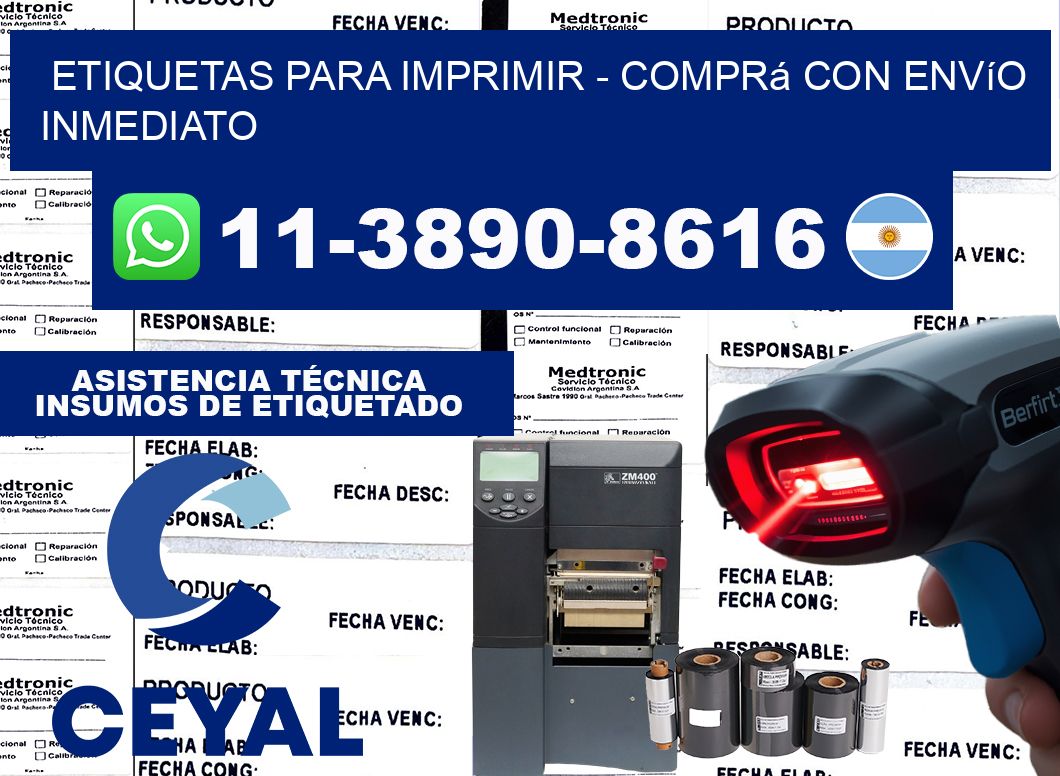 ETIQUETAS PARA IMPRIMIR - Comprá con envío inmediato