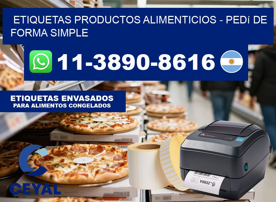 ETIQUETAS PRODUCTOS ALIMENTICIOS – Pedí de forma simple