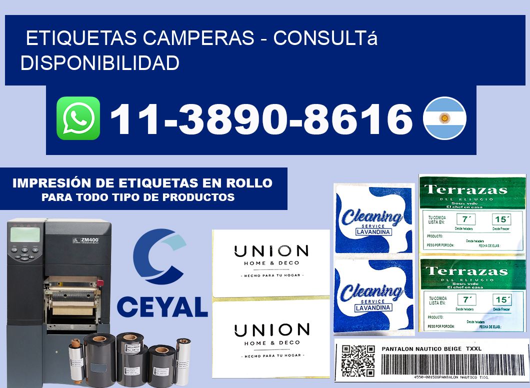 Etiquetas Camperas - Consultá disponibilidad