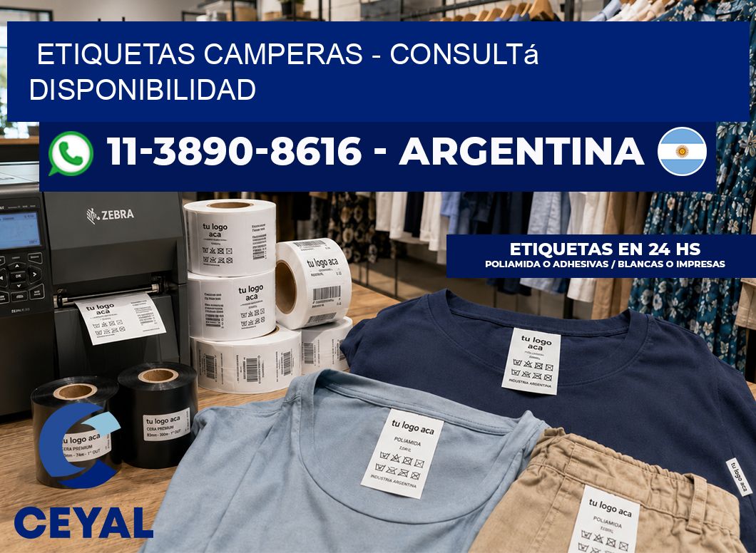 Etiquetas Camperas – Consultá disponibilidad