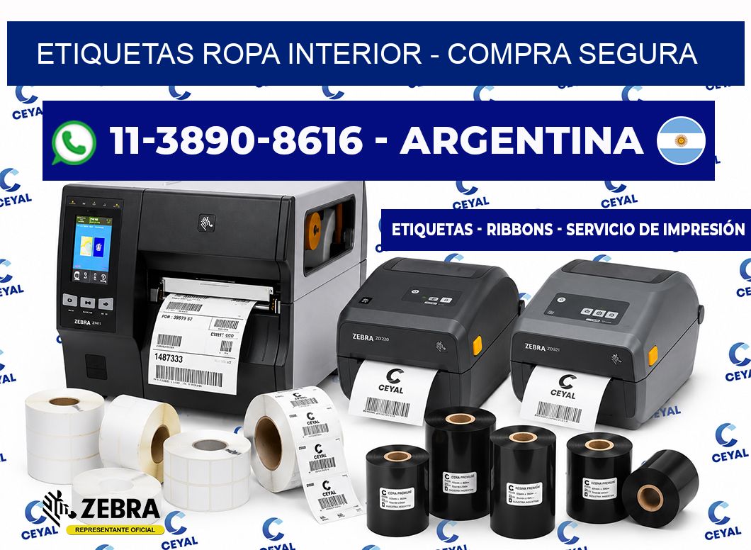 Etiquetas Ropa interior - Compra segura