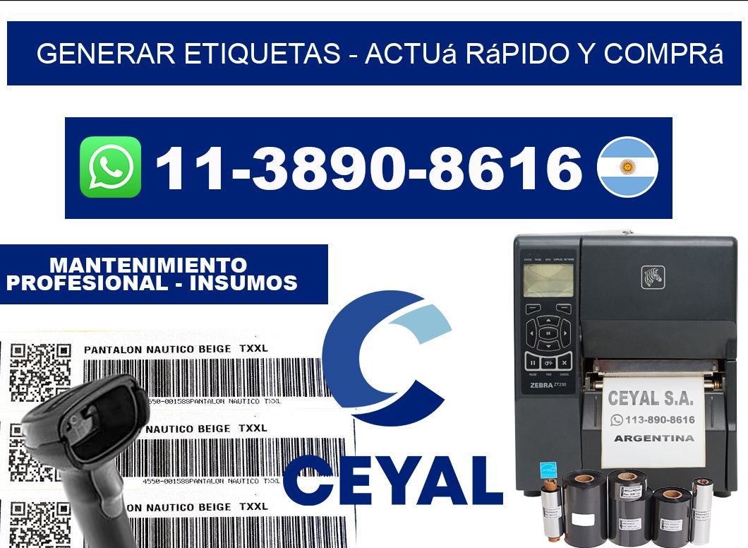 GENERAR ETIQUETAS - Actuá rápido y comprá