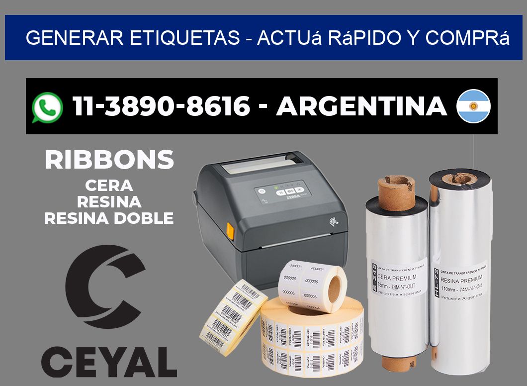 GENERAR ETIQUETAS - Actuá rápido y comprá
