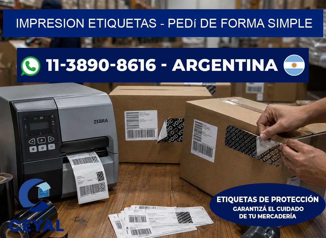 IMPRESION ETIQUETAS - Pedí de forma simple