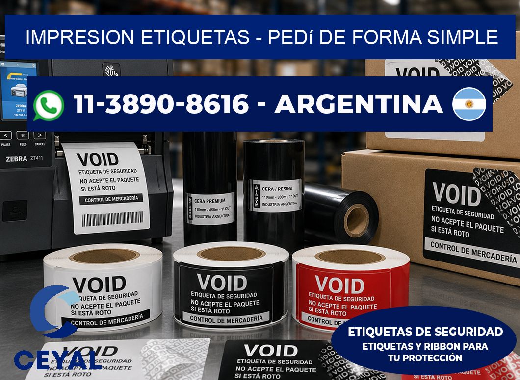 IMPRESION ETIQUETAS - Pedí de forma simple