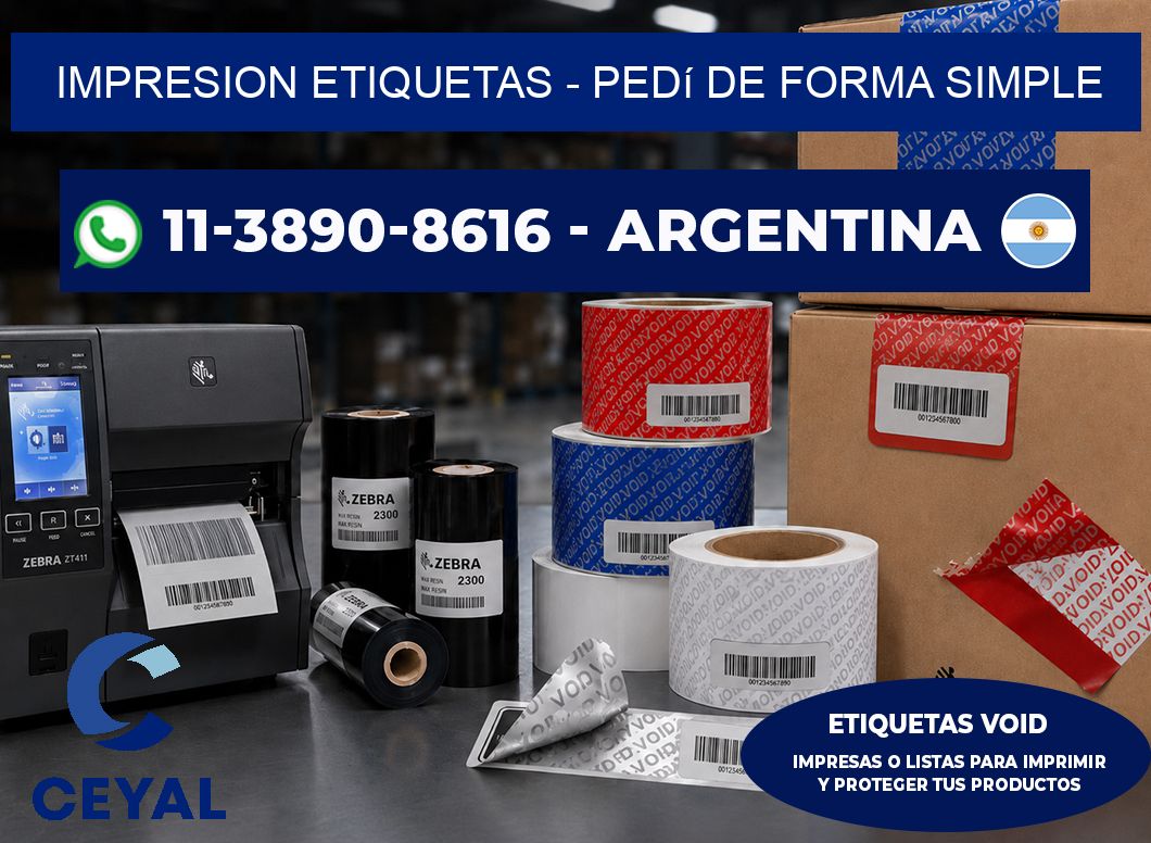 IMPRESION ETIQUETAS – Pedí de forma simple