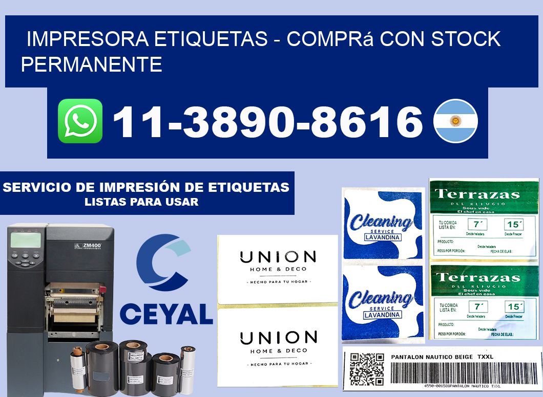 IMPRESORA ETIQUETAS - Comprá con stock permanente