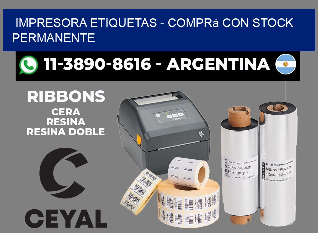 IMPRESORA ETIQUETAS - Comprá con stock permanente