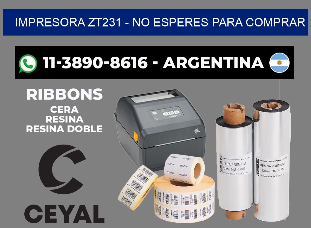 IMPRESORA ZT231 - No esperes para comprar